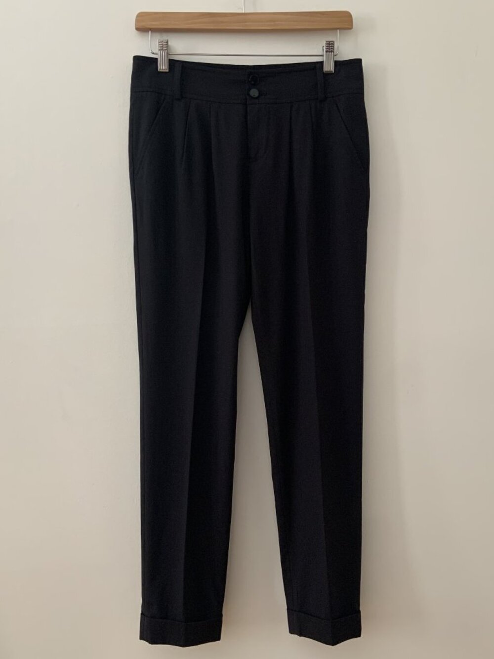 Armani Exchange Black Cuffed Trousers